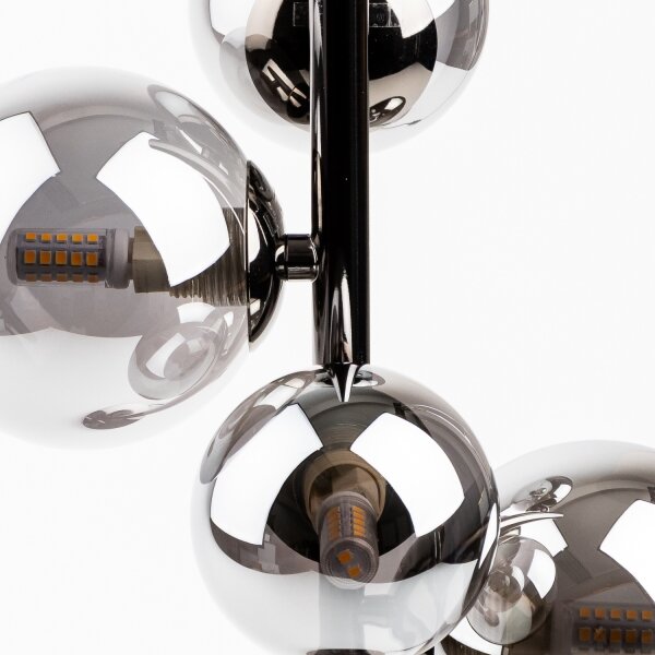 Brilagi - LED stolná lampa MILLA 4xG9/3W/230V čierny chróm/dymová