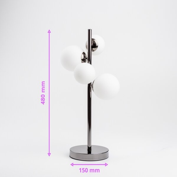 Brilagi - LED stolová lampa MILLA 4xG9/3W/230V čierny chróm/biela