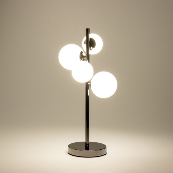 Brilagi - LED stolová lampa MILLA 4xG9/3W/230V čierny chróm/biela