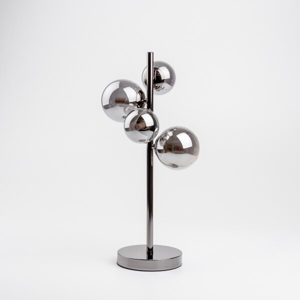 Brilagi - LED stolná lampa MILLA 4xG9/3W/230V čierny chróm/dymová