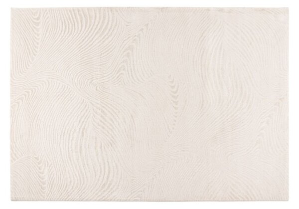 Moderný koberec s vlnami Nancy Pierre Cardin 505 ivory 0,80 x 1,50 m