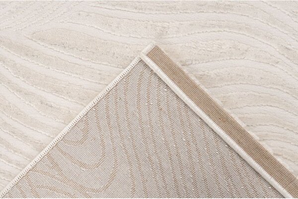 Moderný koberec s vlnami Nancy Pierre Cardin 505 ivory 0,80 x 1,50 m