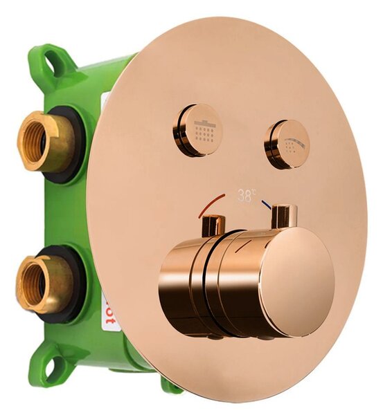 Podomietková sprchová sada LUNGO MILER COPPER + BOX