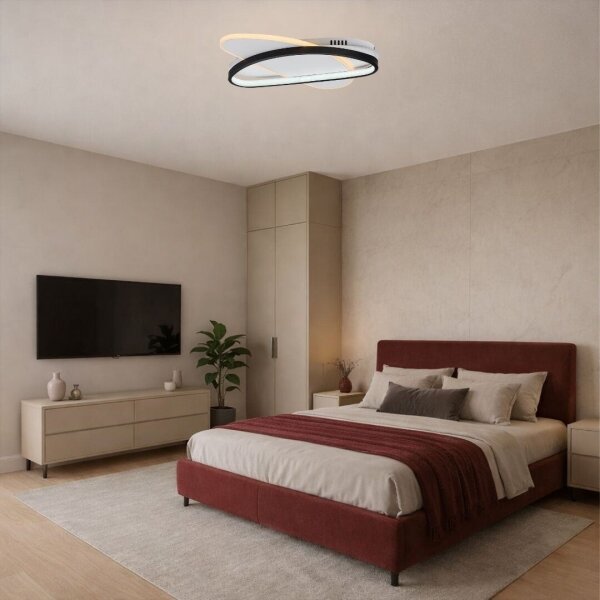 Rabalux 71469 - LED stmievateľné stropné svietidlo BRANTIEL 57W/230V 3000-6000K 45x30,5 cm + diaľkové ovládanie