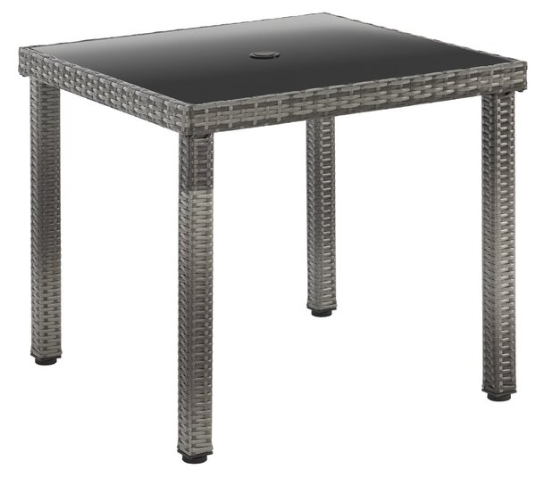 5dielny záhradný jedálenský ratanový set BestBerg Capri BBRF-17785G / sivá