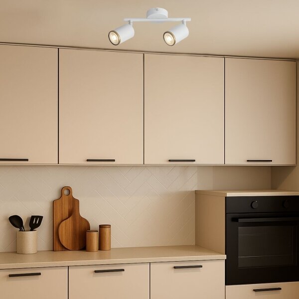 Rabalux 73105 - Bodové svietidlo NOLIE 2xGU10/15W/230V biela
