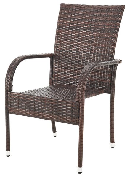 5dielny záhradný jedálenský ratanový set BestBerg Capri BBRF-17785BR / hnedá