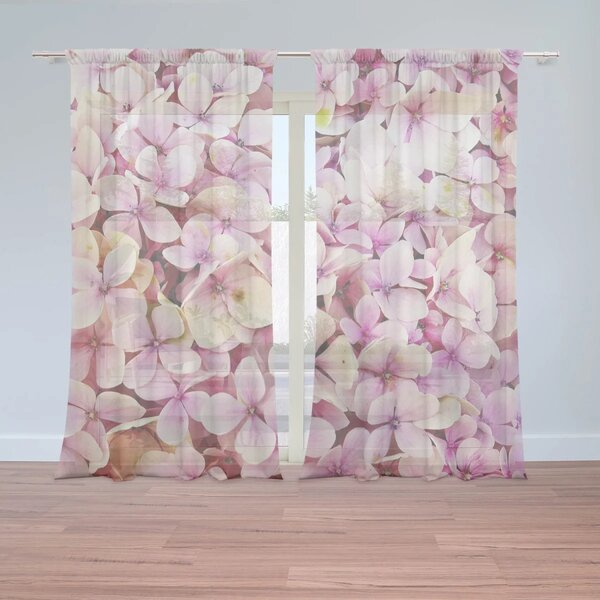 Sablio Záclony Ružové kvety: 2ks 150x250cm