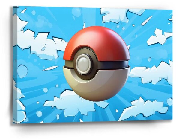 Sablio Obraz Pokemon ball Obloha - 90x60 cm