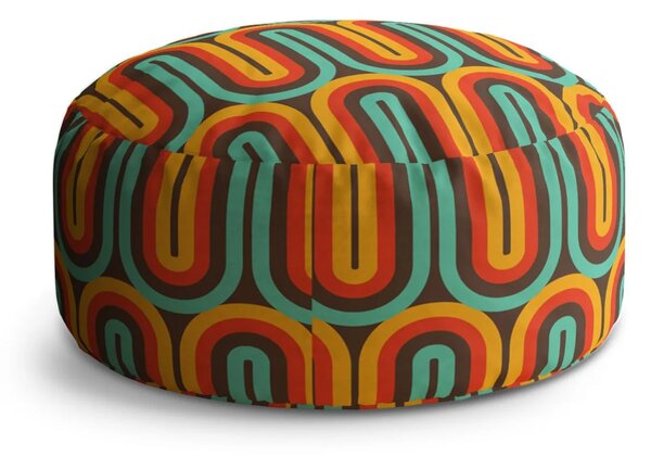 Sablio Taburet Circle Retro vlny: 38x48 cm