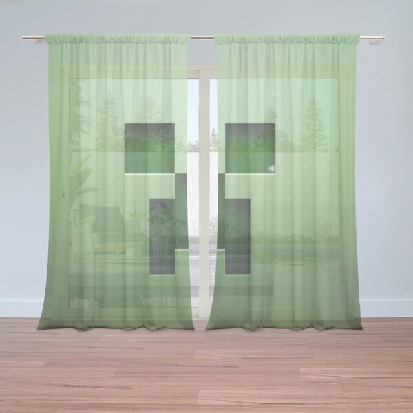 Sablio Záclony Green Blocks: 2ks 150x250cm