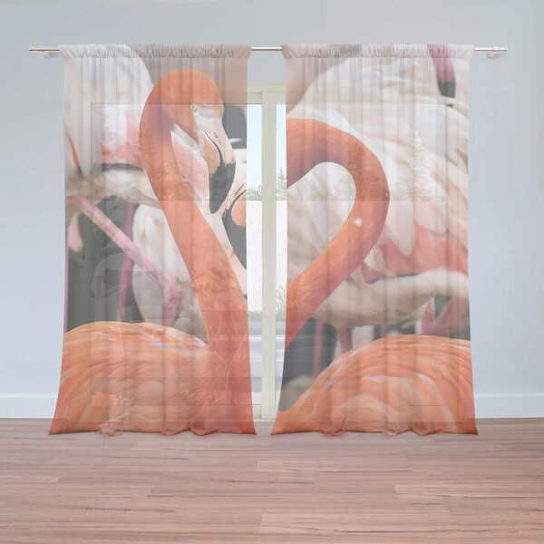 Sablio Záclony Plameniaky 2: 2ks 150x250cm