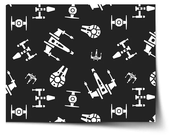 Sablio Plagát Star Wars Vesmírne lode Pattern - 60x40 cm