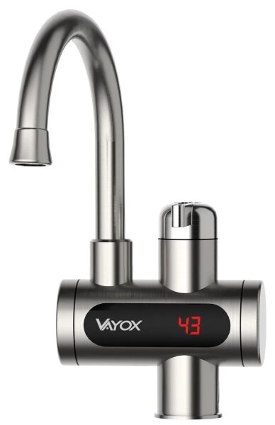 Prietokový ohrievač vody s LED displejom 3000W/230V IPX4 nerezová oceľ