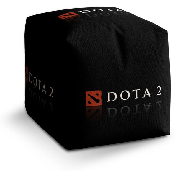 Sablio Taburet Cube DOTA 2 Čierna - 40x40x40 cm