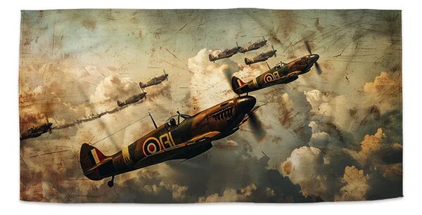 Sablio Uterák Stíhačky Spitfire v leteckej bitke - 30x50 cm