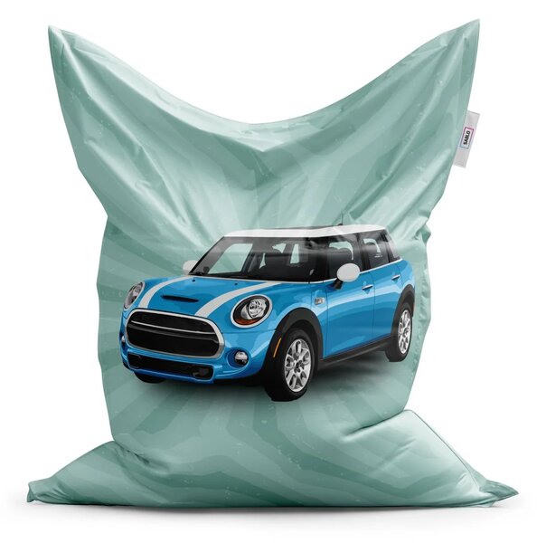 Sablio Sedací vak Mini sedan Zelené pozadie - 150x100 cm