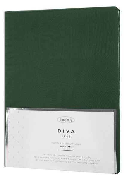 SATÉNOVÉ PRESTIERADLO DINA 160X210 CM TMAVOZELENÁ