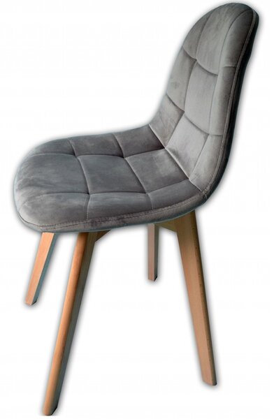 Jedálenská čalúnená stolička v škandinávskom štýle Sivá