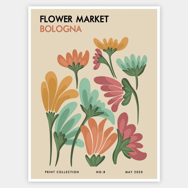 Plagát Flower Market Bologna