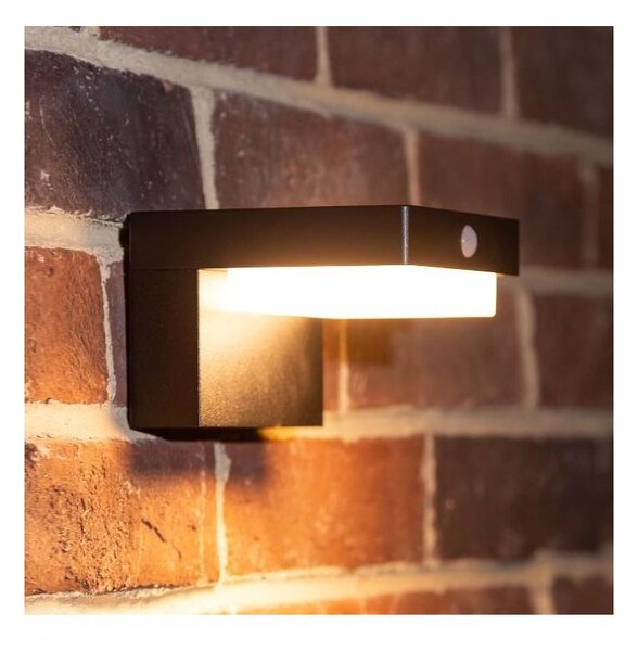 Zuma Line WT33811-LED Solárne nástenné svietidlo GRID LED/4,5W/2000mAh IP44 čierna