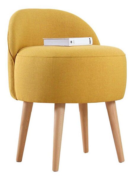 Taburet NIKI, priemer 46 cm, žltý