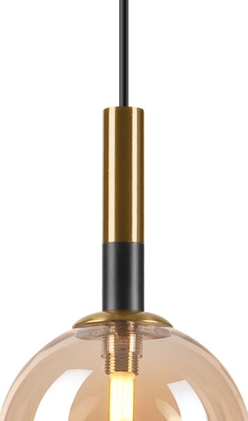 Luster na lanku ROLLO 1xG9/5W/230V zlatá/dymová béžová