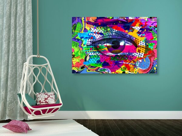 Obraz ľudské oko v pop-art štýle