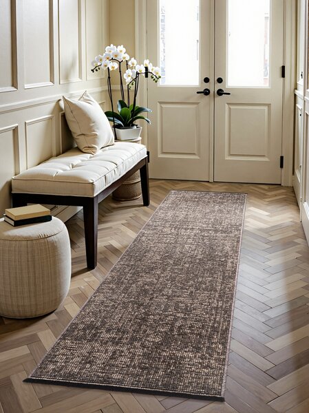 ELLE Decoration , Behúň Brilliance Prisma 106312 Beige z kolekcie Elle, 80x250, hnedá, obývacia izba