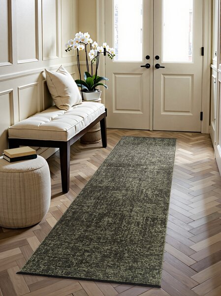 ELLE Decoration, Behúň Brilliance Prisma 106313 Green z kolekcie Elle, 80x250, zelená, obývacia izba