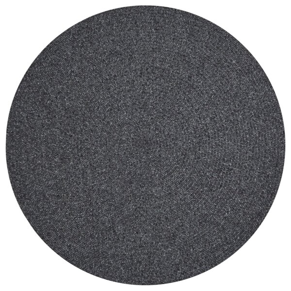 NORTHRUGS - Hanse Home koberce Kusový koberec Braided 105550 Dark Grey kruh – na von aj na doma - 200x200 (priemer) kruh cm
