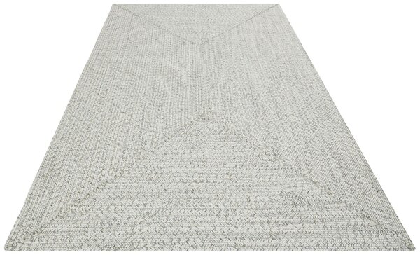 Hanse Home , Kusový koberec Braided 105553 Light Melange – na von aj na doma, 80x150, biela, chodba / predsieň