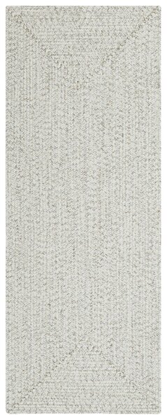 Hanse Home , Kusový koberec Braided 105553 Light Melange – na von aj na doma, 80x150, biela, chodba / predsieň
