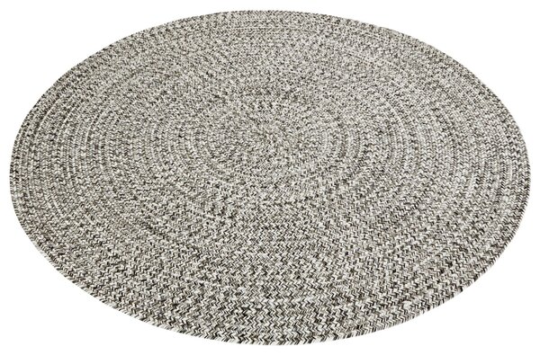 Hanse Home, Kusový koberec Braided 105552 Melange kruh – na von aj na doma, 200x200 (priemer) kruh, béžová, chodba / predsieň