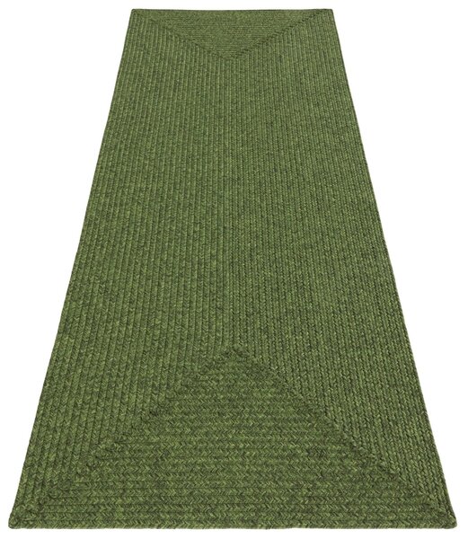 Hanse Home , Kusový koberec Braided 105554 Green – na von aj na doma, 80x150, zelená, chodba / predsieň