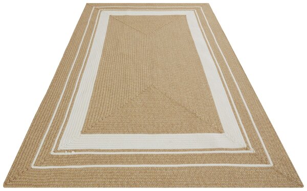 Hanse Home , Kusový koberec Braided 105556 Creme Beige – na von aj na doma, 120x170, béžová, chodba / predsieň