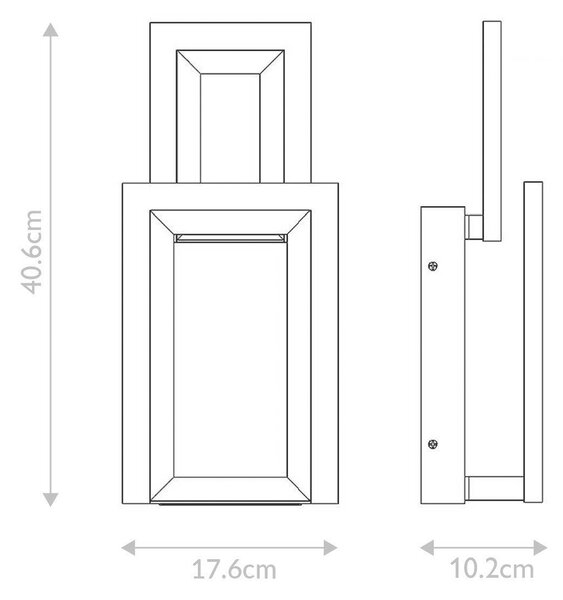 NÁSTENNÉ LED SVIETIDLO, 40,6/17,6/10,2 cm Elstead Lighting - Interiérové svietidlá