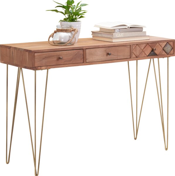 KONZOLOVÝ STOLÍK, akácia, farba akácie, 115/42/78 cm Ambia Home - Stolíky do obývačky