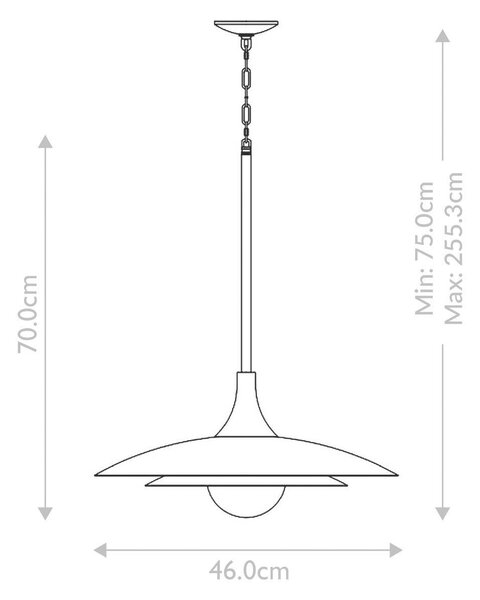 VISIACE LED SVIETIDLO, 46/75 cm Elstead Lighting - Série svietidiel