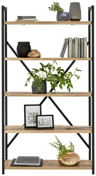 REGÁL, prírodná farba, mangové drevo, 100/178/32 cm Ambia Home - Regály
