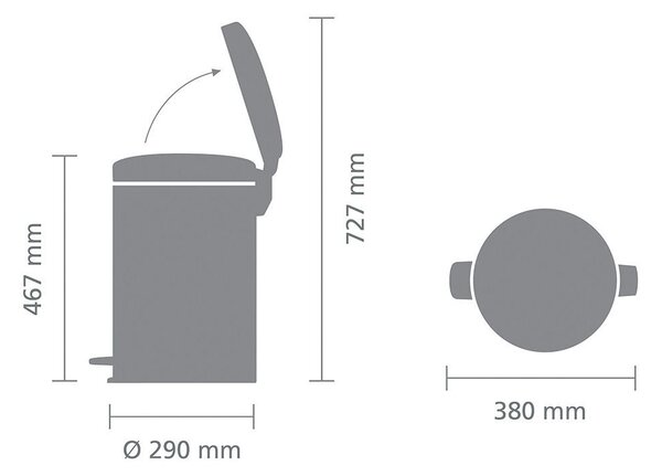 ODPADKOVÝ KÔŠ 20 l Brabantia - Upratovanie