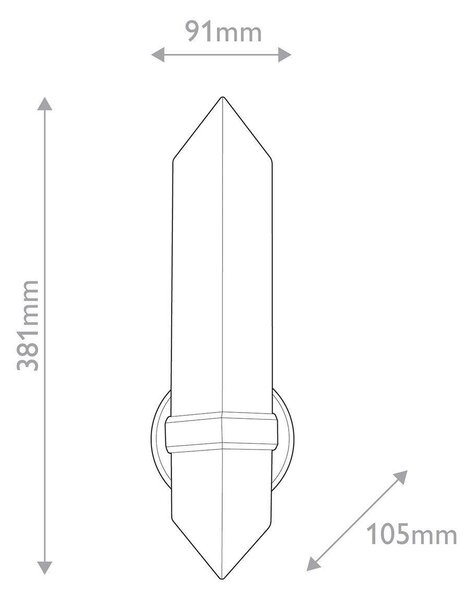 NÁSTENNÉ SVIETIDLO, 38,1/9,1/10,5 cm Elstead Lighting - Interiérové svietidlá
