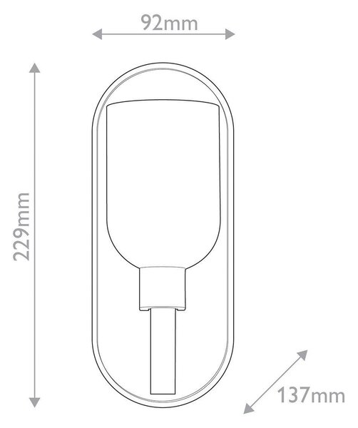 NÁSTENNÉ SVIETIDLO, 22,9/9,2/13,7 cm Elstead Lighting - Interiérové svietidlá