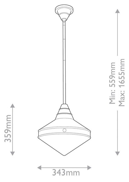 ZÁVESNÉ SVIETIDLO, 34,3/35,9 cm Elstead Lighting - Interiérové svietidlá
