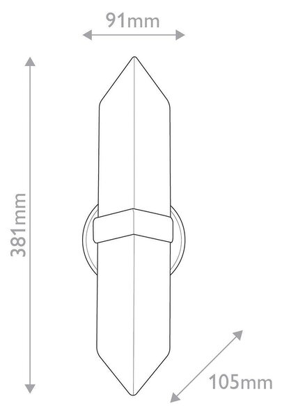 NÁSTENNÉ SVIETIDLO, 38,1/9,1/10,5 cm Elstead Lighting - Interiérové svietidlá