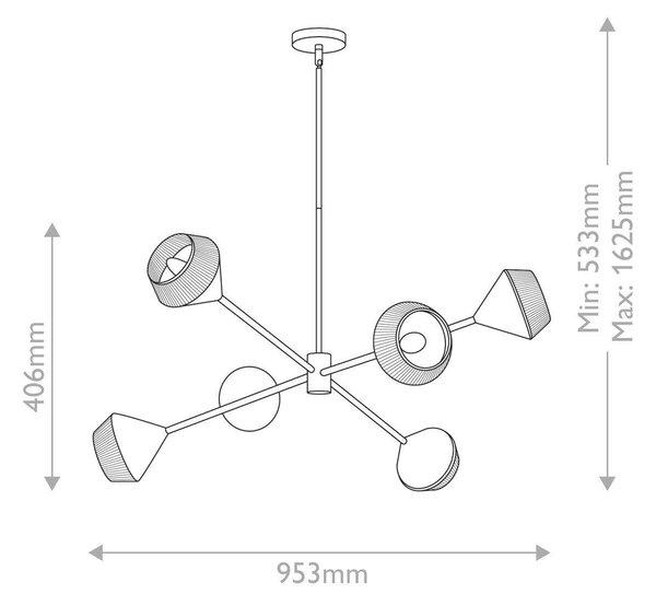 LUSTER, 40,6/95,3 cm Elstead Lighting - Interiérové svietidlá