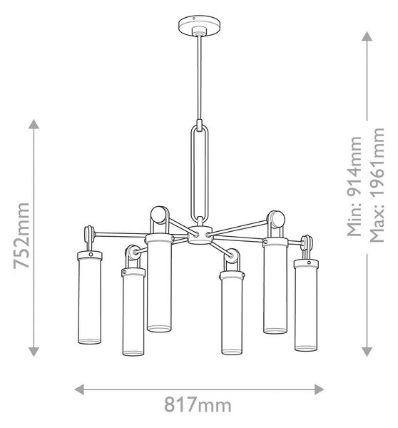 LUSTER, 75,2/81,7 cm Elstead Lighting - Interiérové svietidlá
