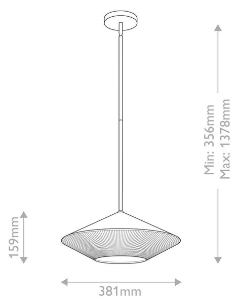 ZÁVESNÉ SVIETIDLO, 15,9/38,1 cm Elstead Lighting - Interiérové svietidlá
