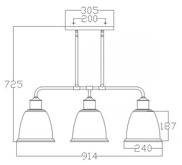 ZÁVESNÉ SVIETIDLO, 91.4/24/57.8 cm Elstead Lighting - Interiérové svietidlá