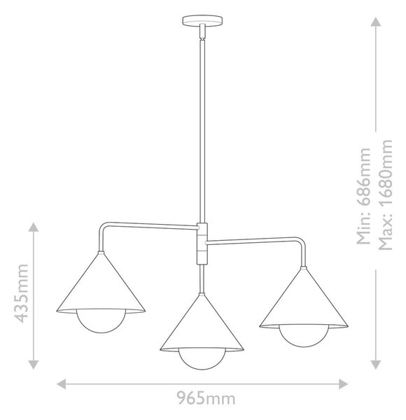 LUSTER, 43,5/96,5 cm Elstead Lighting - Interiérové svietidlá